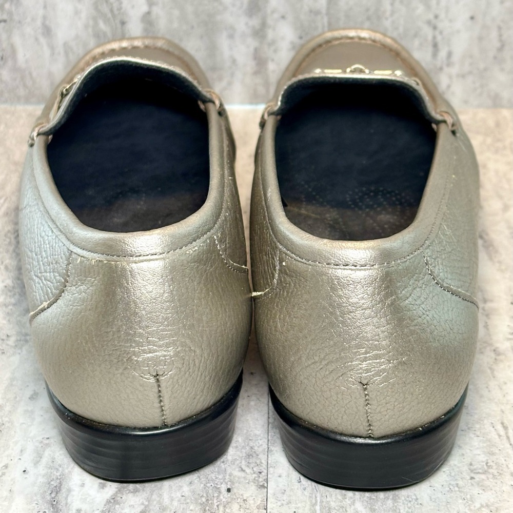 SAS Tripad Comfort Silver Leather Bit Accent Loafers Slip Ons Flats Sz 10.5M - Picture 4 of 10